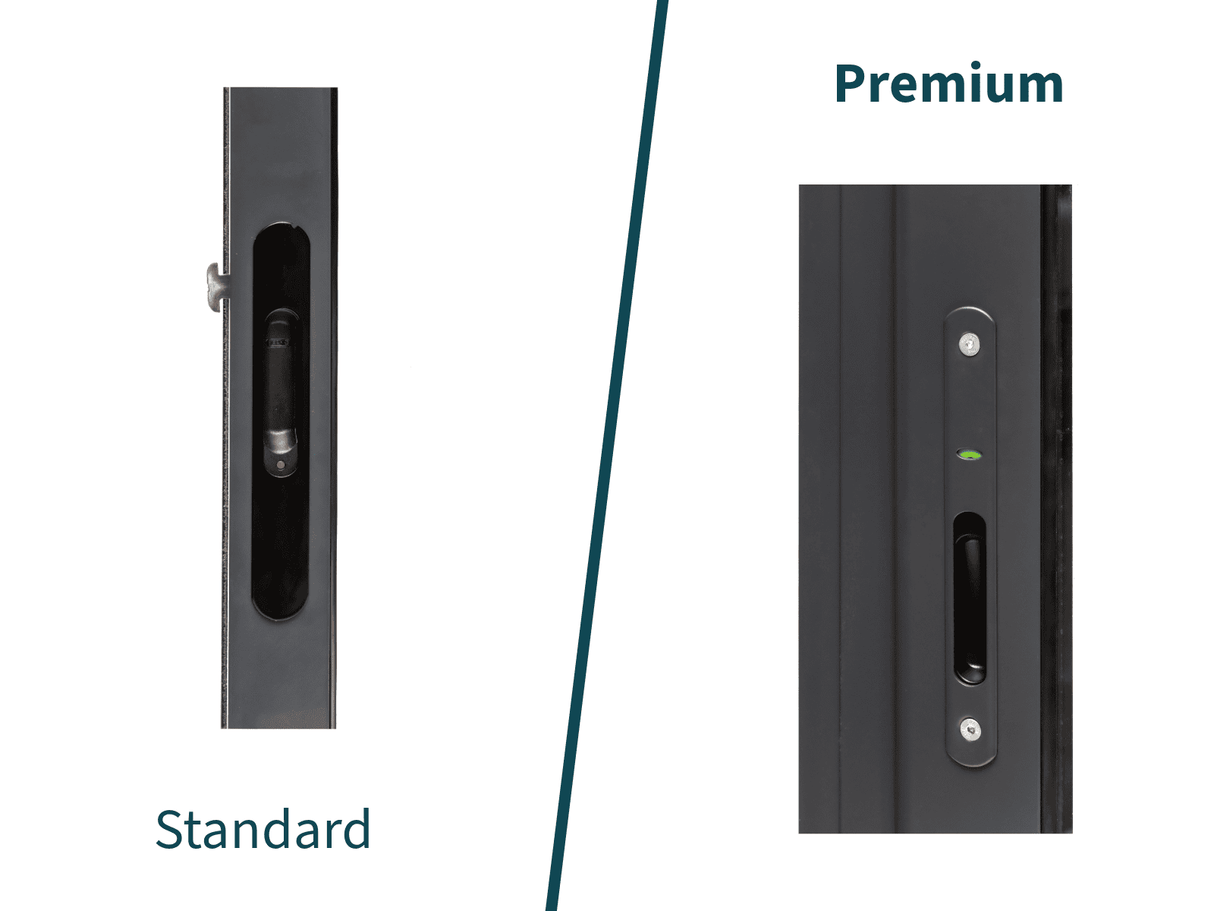 Bianca 220/520 (9x6m | 33,2m²) piharakennus liukuovilla (saatavana tuplalasilla)