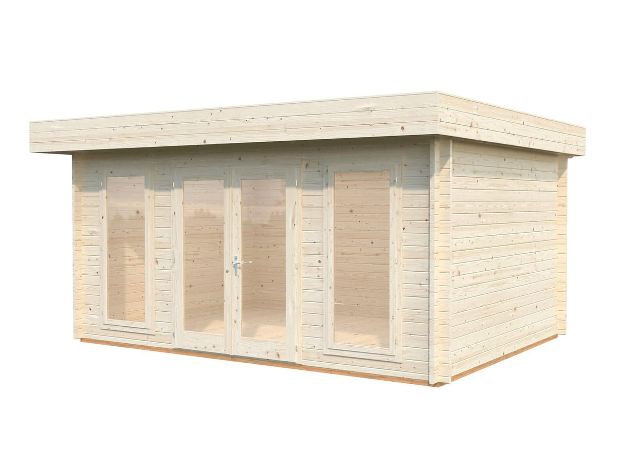 Bret S (4,8x3,6m | 14,8m² | 44mm) moderni kesämökki