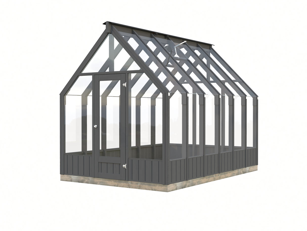 Emilia 8,2 m2 (2,4x3,6m|18mm) Moderni kasvihuone - tehtaalla maalattu