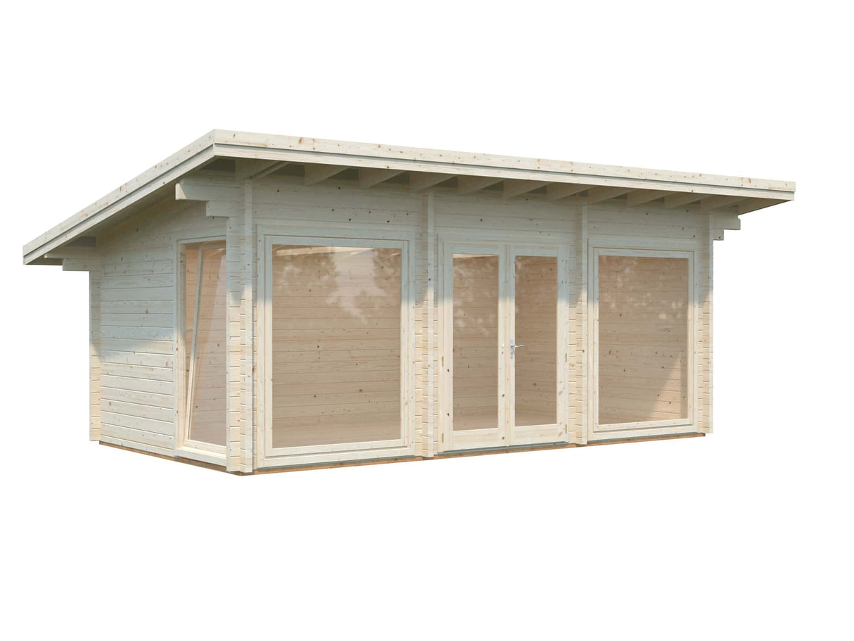 Heidi M (6,4x3,6m | 19,7m² | 70mm) Moderni kesämökki