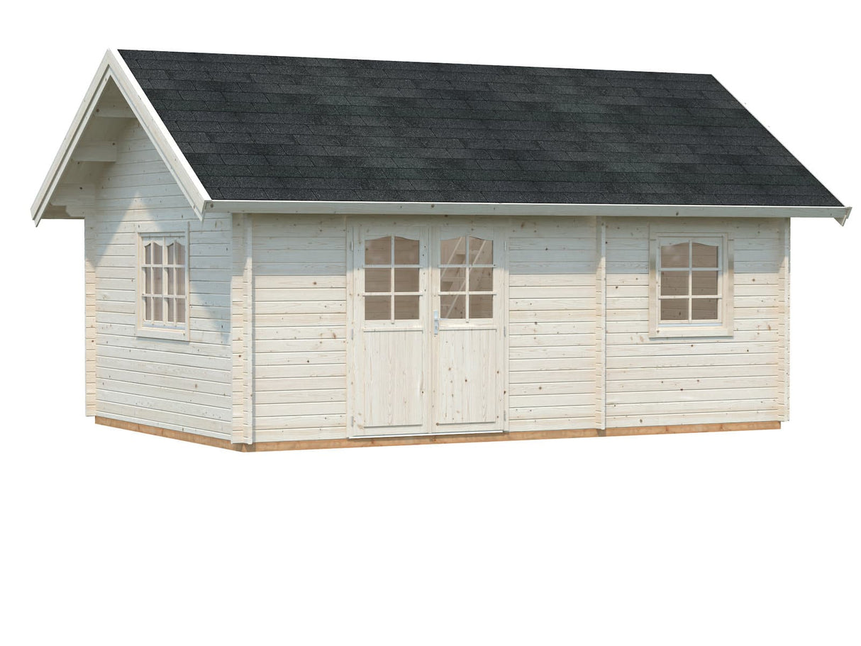 Sandra M (6,1x4,1m | 29,9m² | 44mm) Perinteinenkolmen huonen kesämökki
