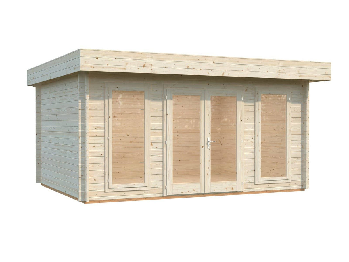 Bret S (4,8x3,6m | 14,8m² | 44mm) moderni kesämökki
