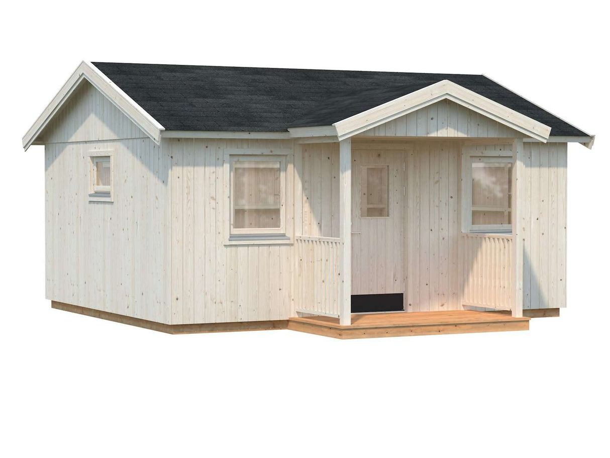 Pernilla (4,5x5,5m | 21,5m²) Tilava moderni puutarhatoimisto