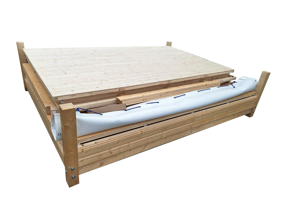 Marian (3x2,3m | 6,2m² | 16mm) Elementeistä kioski / pop-up-kioski