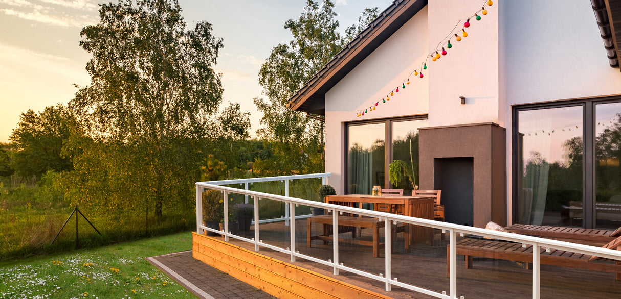 Aitaelelementti 'Siri 11 GLASS, fence for terrace' (1108x890)