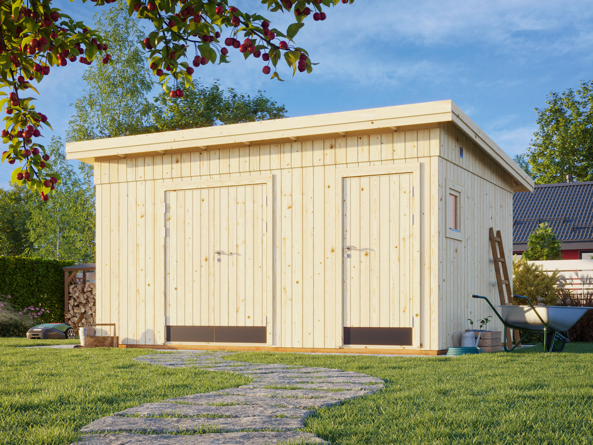 Kalle M (4,5x3,3m | 13,5m²) Kaksihuoneinen pulpettikattoinen varasto