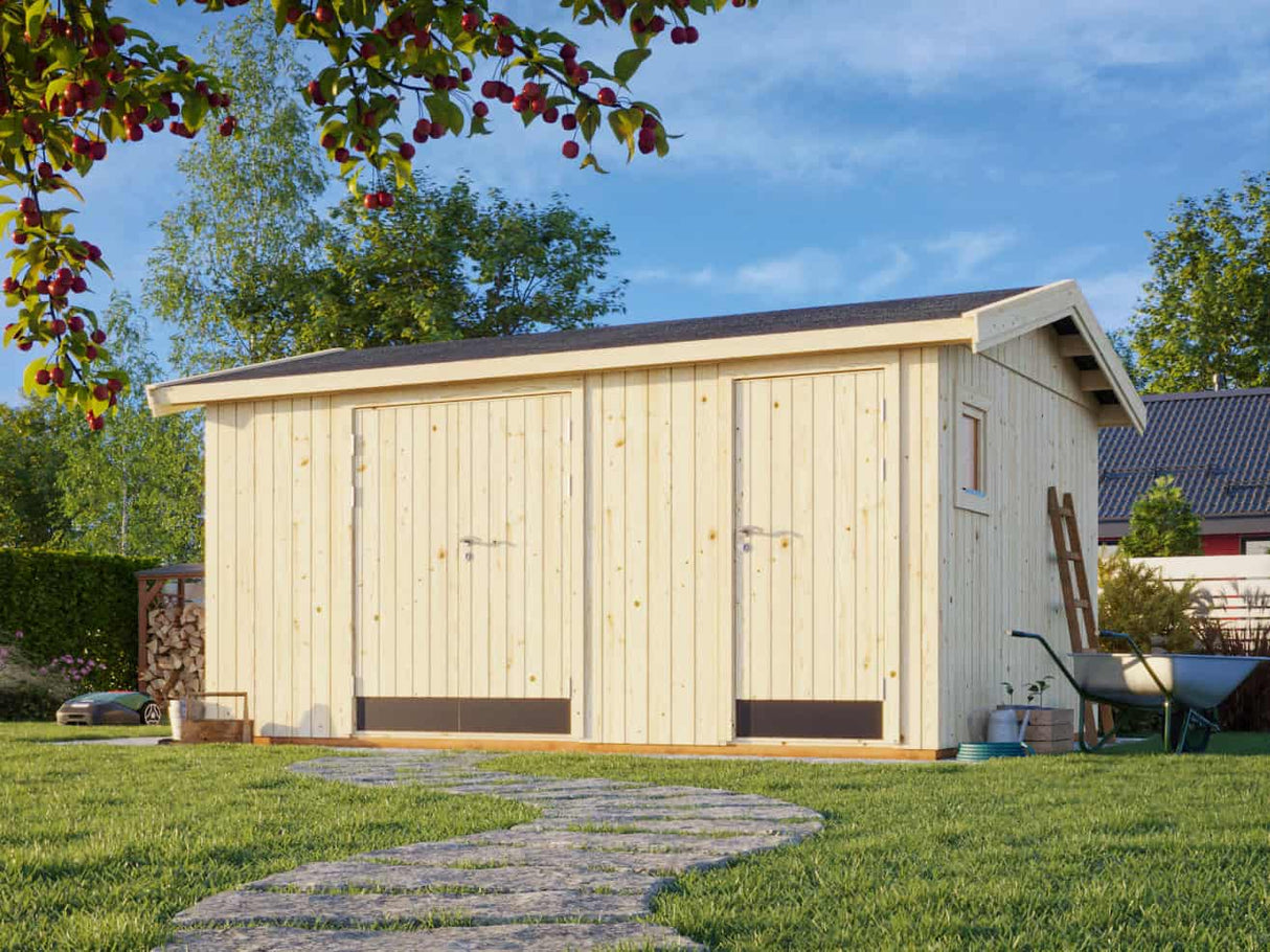 Olaf M (4,5x3,3m | 13,5m²) Moderni kaksihuoneinen pihavarasto