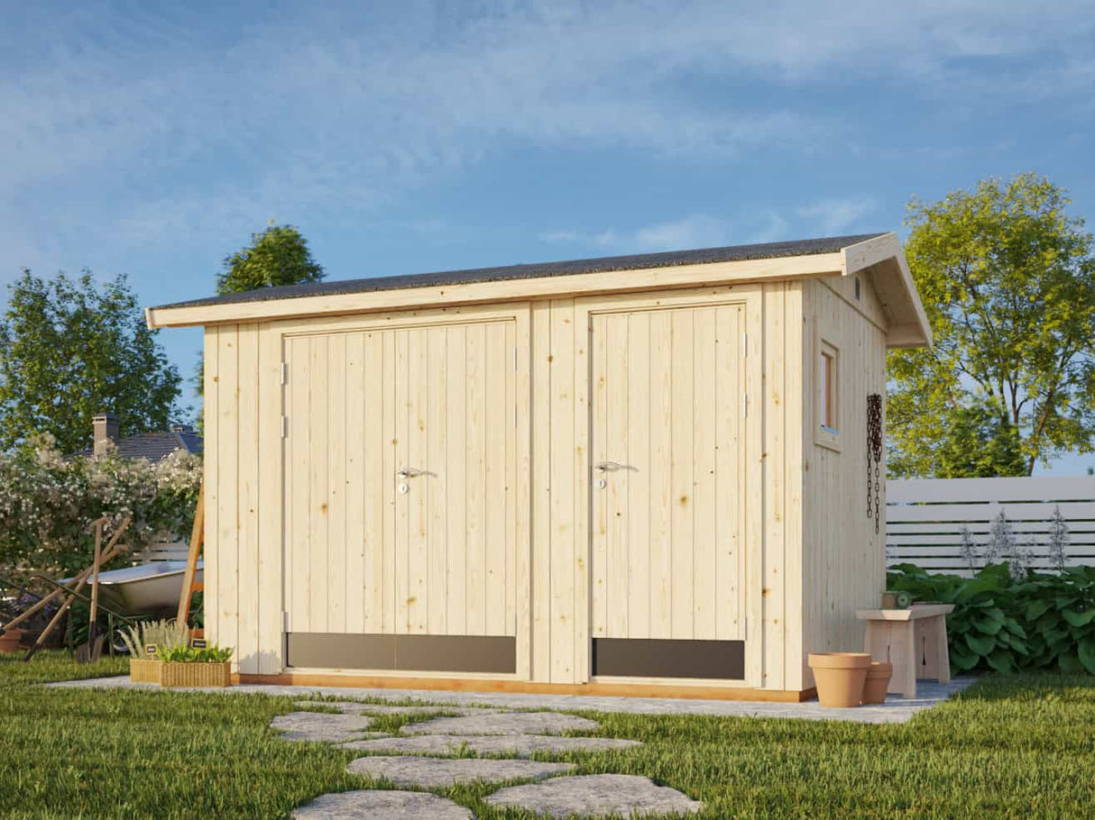 Olaf S (3,4x2,2m | 6,6m²) Kompakti kaksihuoneinen pihavarasto