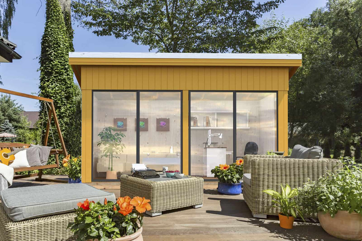 Annabel (4,5x3,3m | 13,4m²) Pohjoismainen piharakennus – suunniteltu eristettäväksi