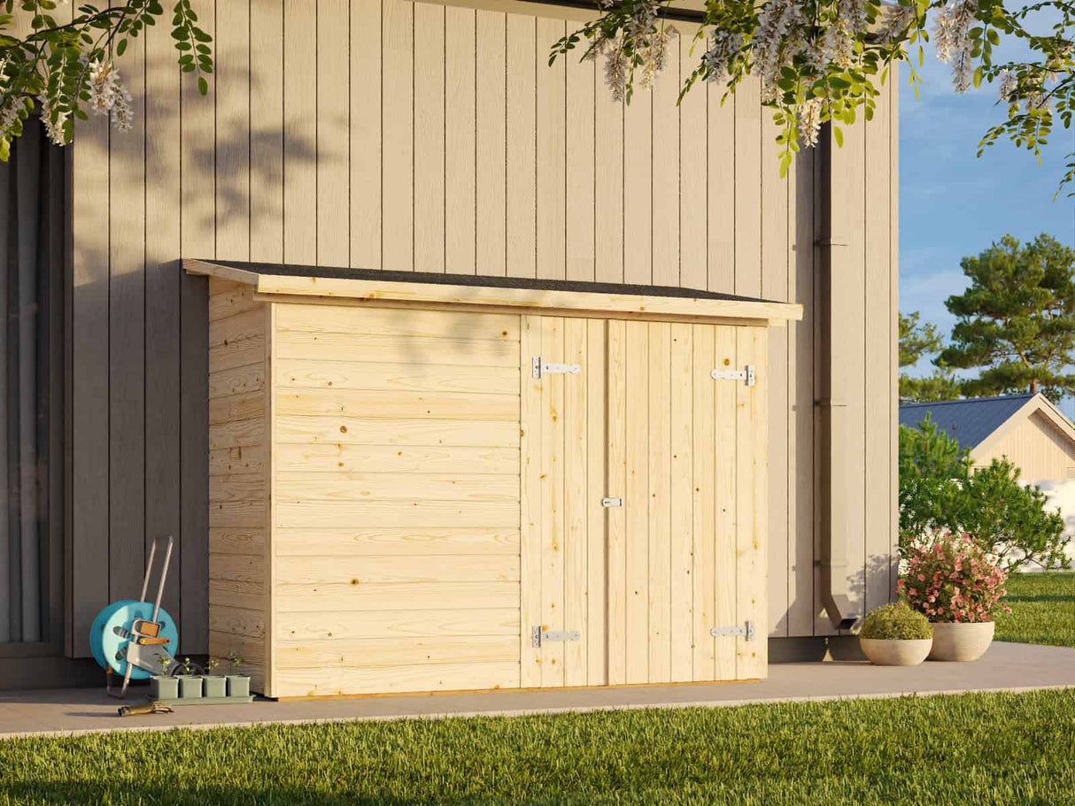 Leif XS (2,3x1m | 2,2m²) Lisävarasto rakennuksen viereen