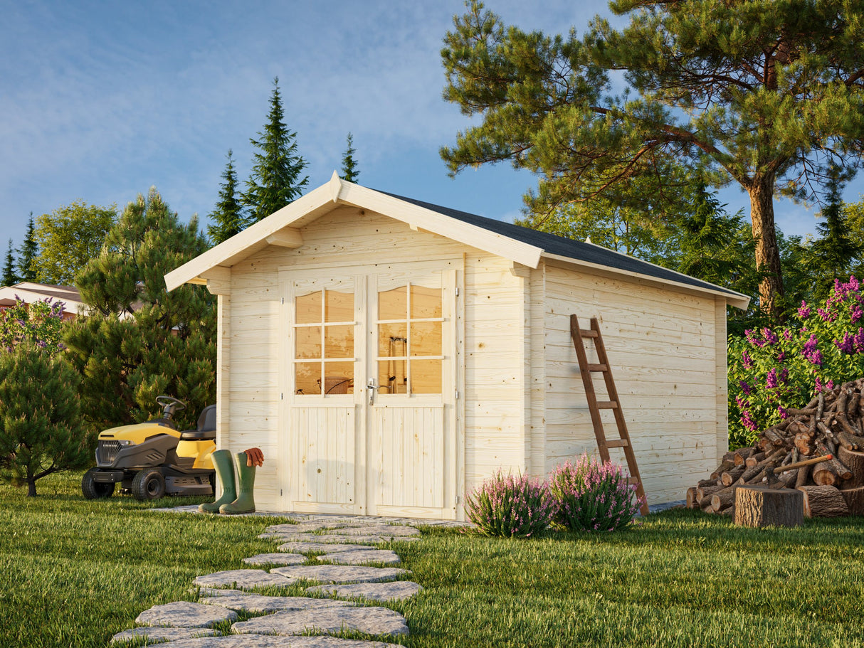 Lotta M (3x4m | 10,0m² | 34mm) Perinteinen pihamökki