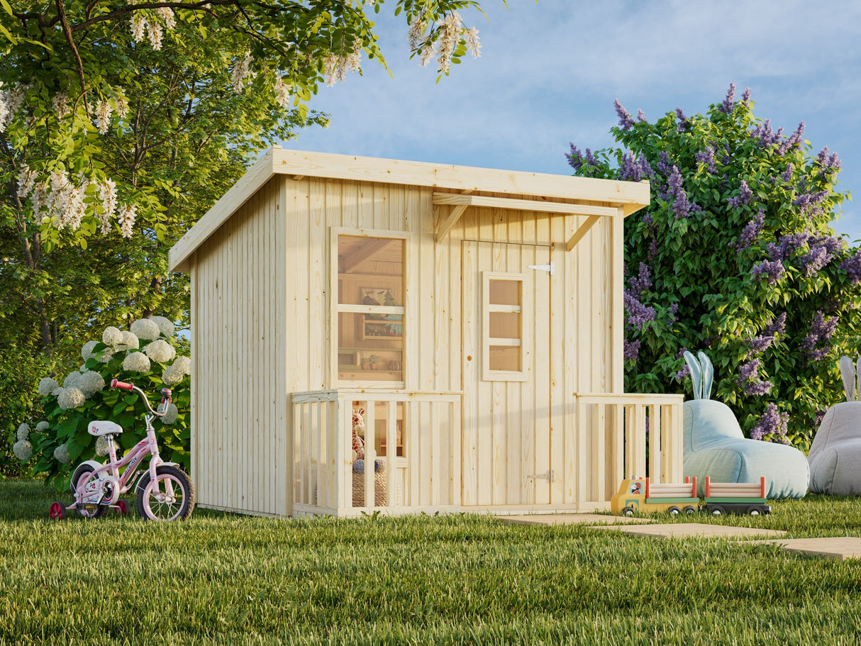 Harry (2x1,6m | 3,1m² | 16mm) Leikkimökki