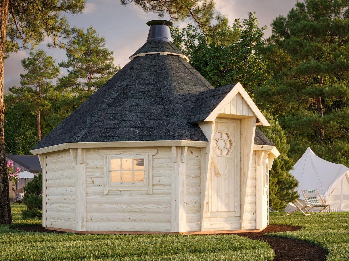 Eva M (11,4m² | 44mm) Pohjoismainen grillikota