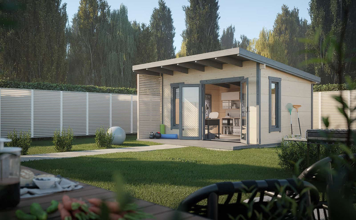 Grace (4,4x3,5m | 14,5m² | 56mm) Liimapuinen piharakennus