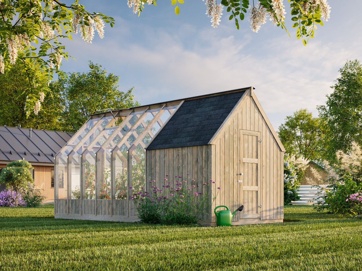 Emilia (2,4x1,9m | 4,0m² | 18mm) Varasto Emilia-kasvihuoneisiin