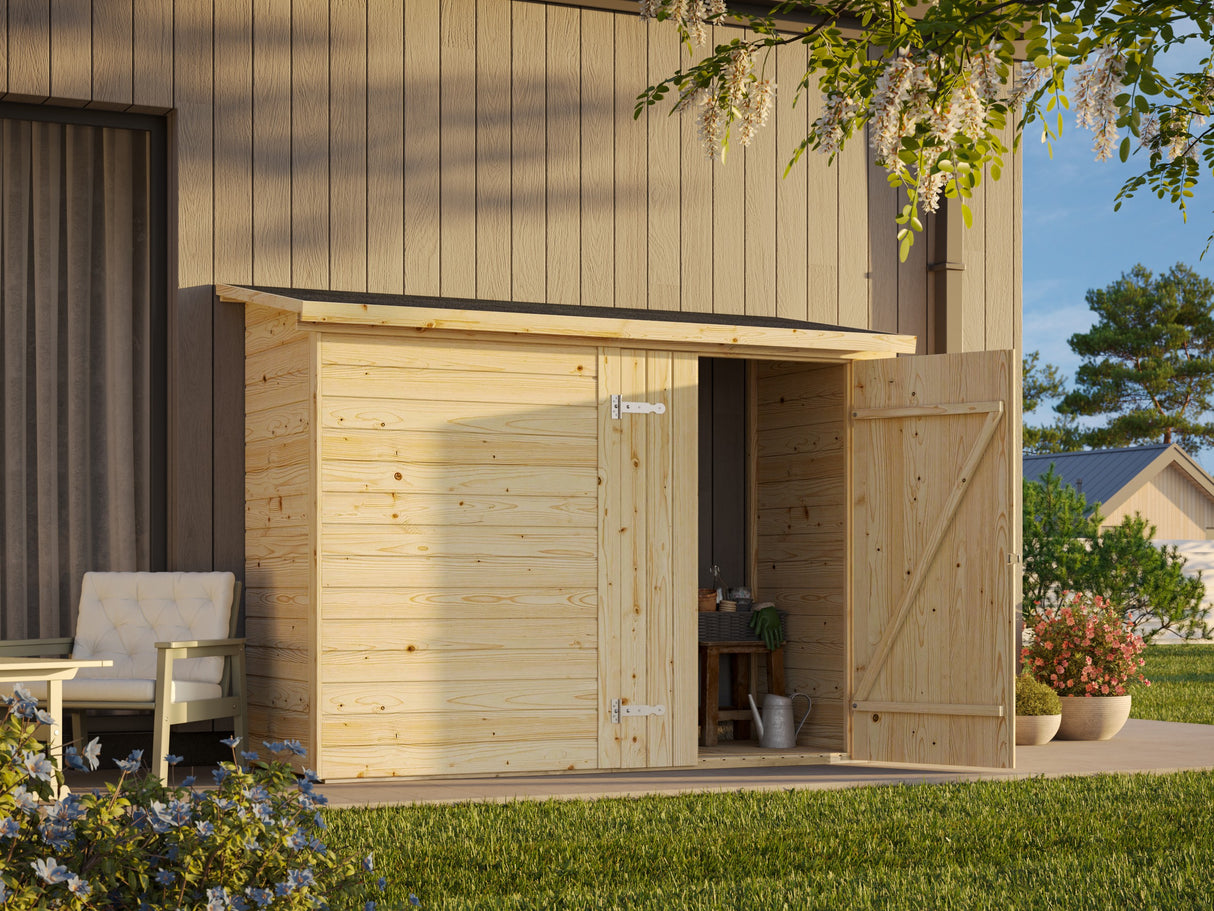 Leif XS (2,3x1m | 2,2m²) Lisävarasto rakennuksen viereen