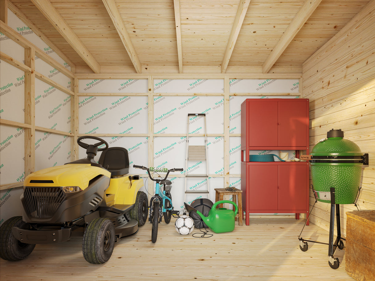 Kalle L (5,6x3,3m | 16,9m²) Kaksihuoneinen pulpettikattoinen työpaja