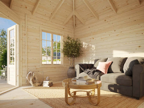 Melanie M (3,3x3,3m | 9,9m² | 44mm) Perinteinen piharakennus