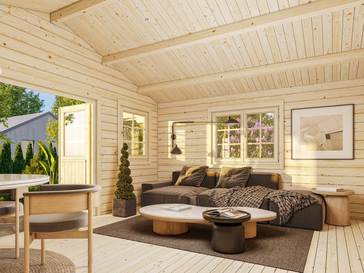 Helena L (5,3x4,1m | 18,6m² | 70mm) Perinteinen vierasmaja