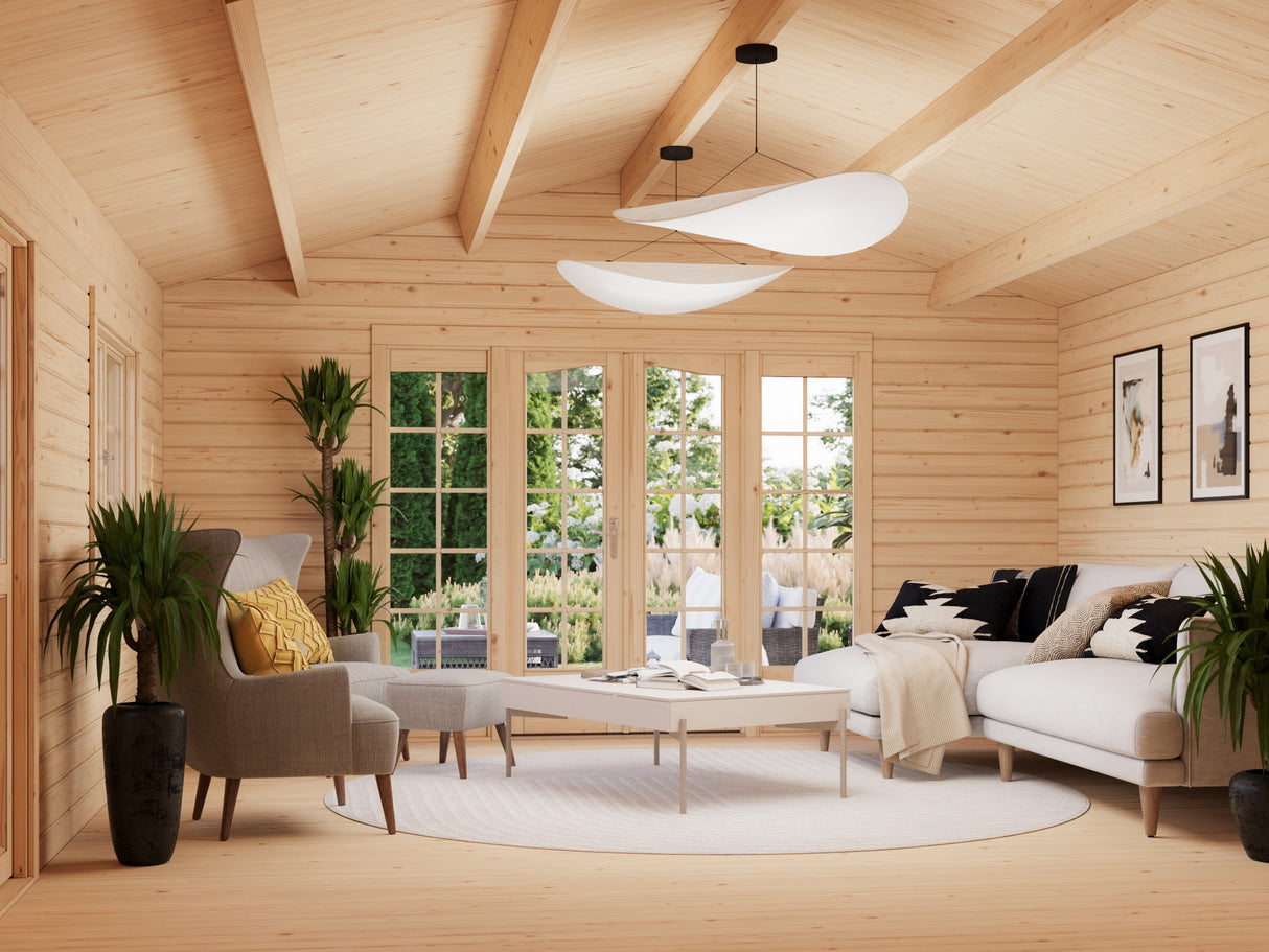 Irene L (4,7x5,7m | 23,9m² | 44mm) Tilava kesämökki