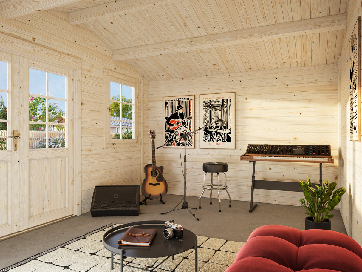 Klara M (3,5x3m | 10,4m² | 28mm) Kompakti hirsimökki