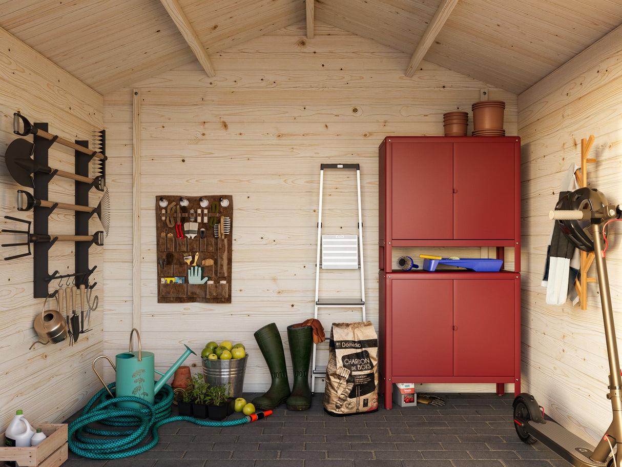 Lotta S (3x3m | 7,3m² | 28mm) Kevythirsinen pihavarasto