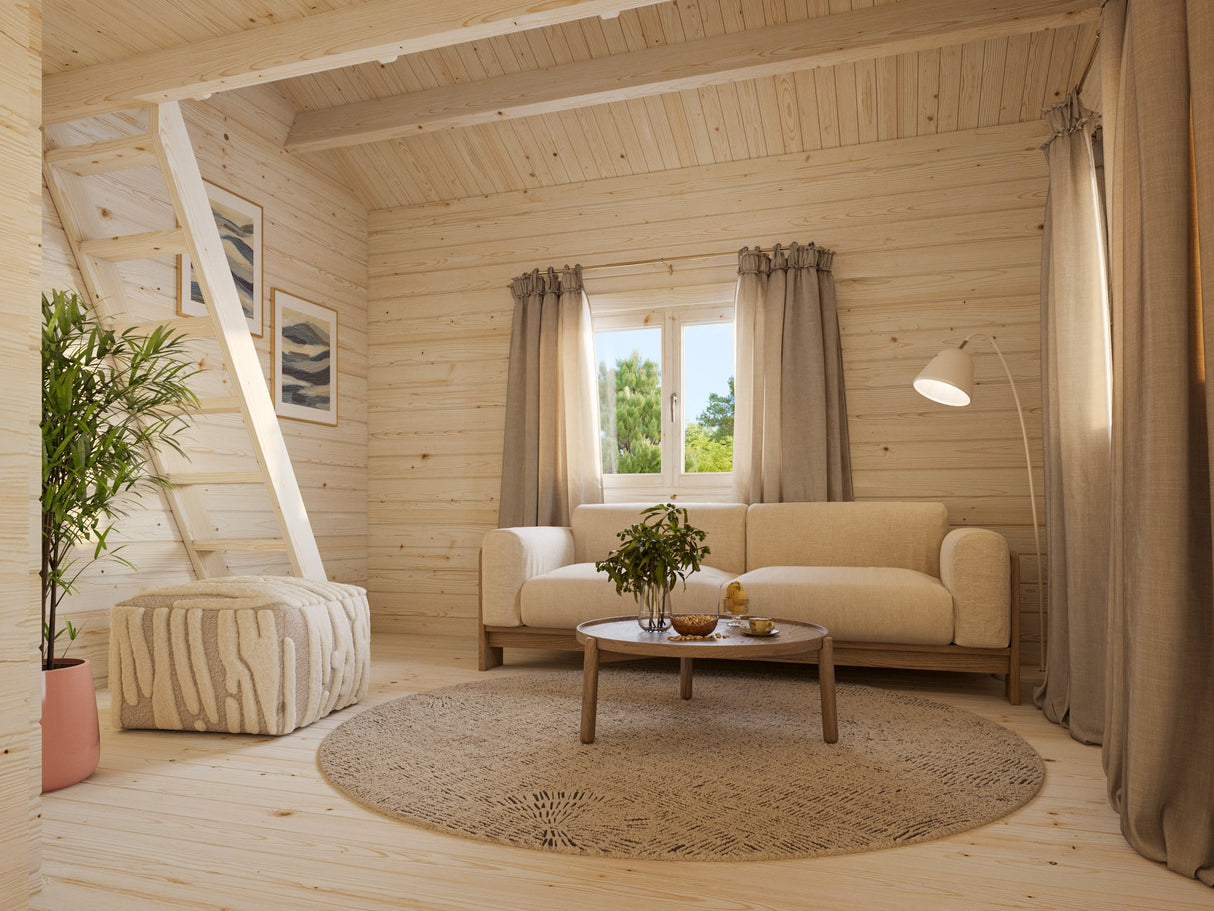 Emily (5,9x5,7m | 40,1+5,2m² | 70mm) Tilava vierasmaja