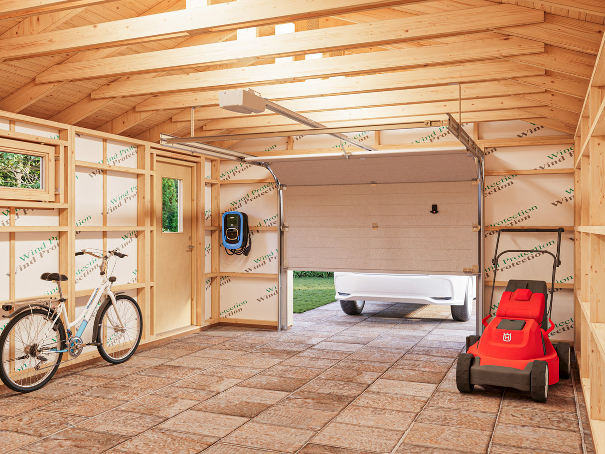 Andre S (4,5x5,5m | 21,5m²) Itserakennettava autotalli nosto-ovella