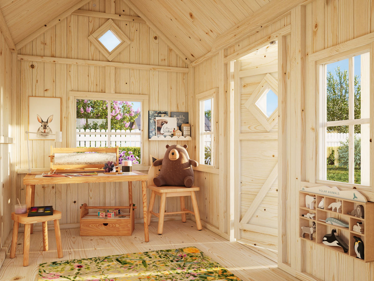 Jennie (2,3x1,6m | 3,6m² | 16mm) Leikkimökki