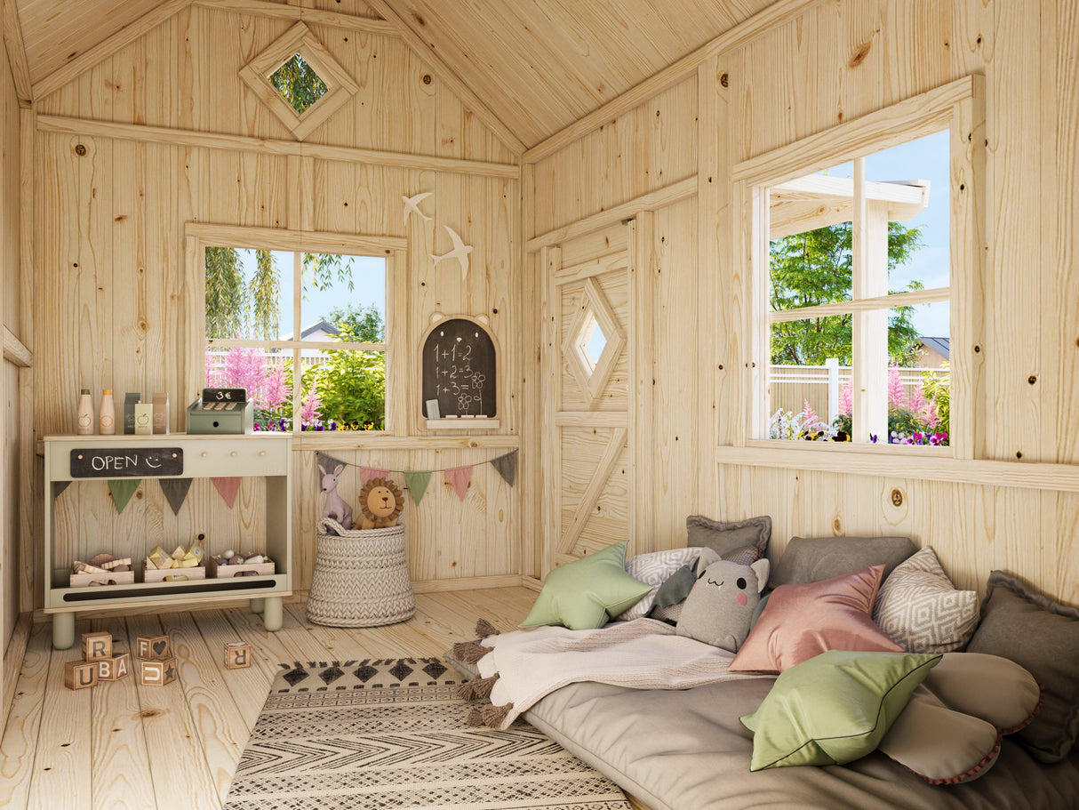 Otto (2,3x1,6m | 3,6m² | 16mm) Leikkimökki