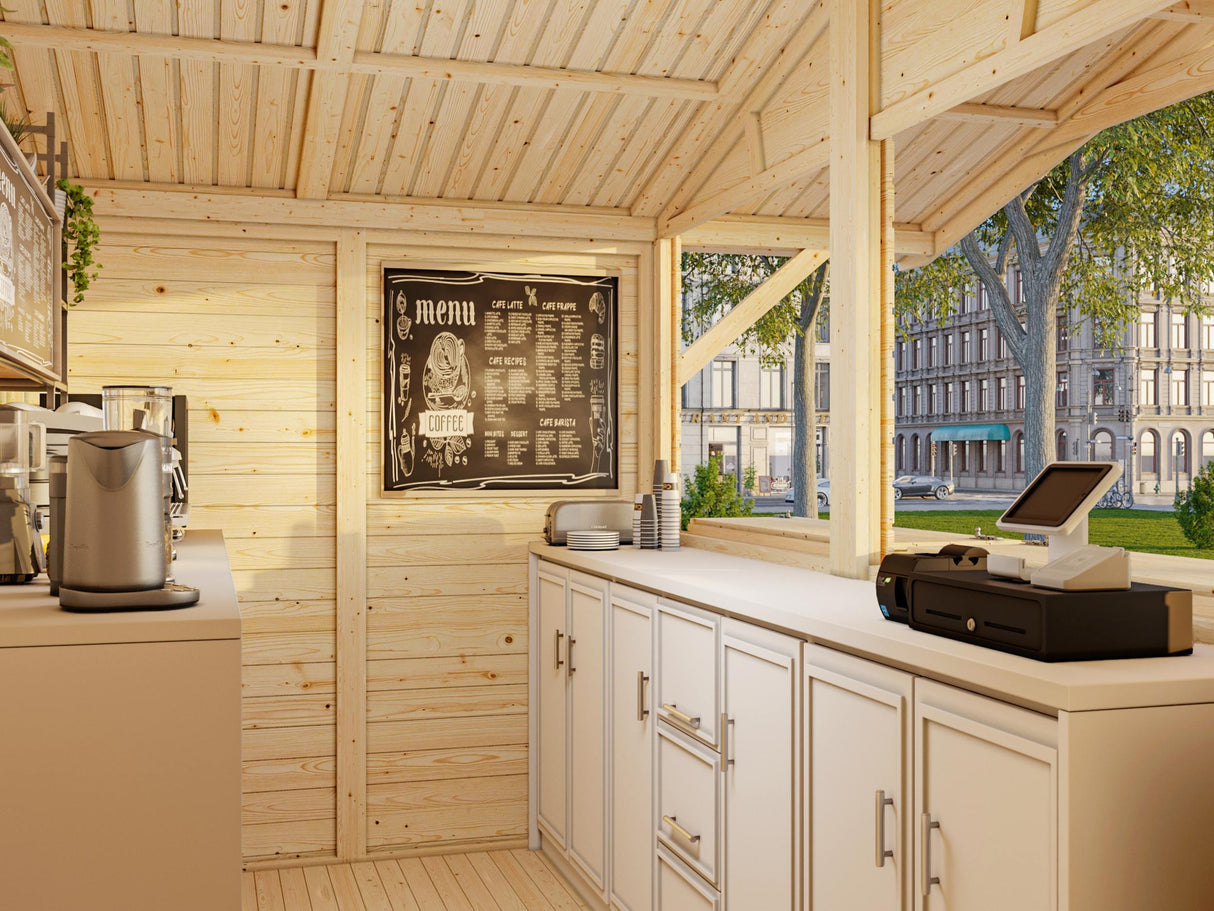 Stella S (2,7x1,9m | 5,0m²) Puutarhabaari, kioski