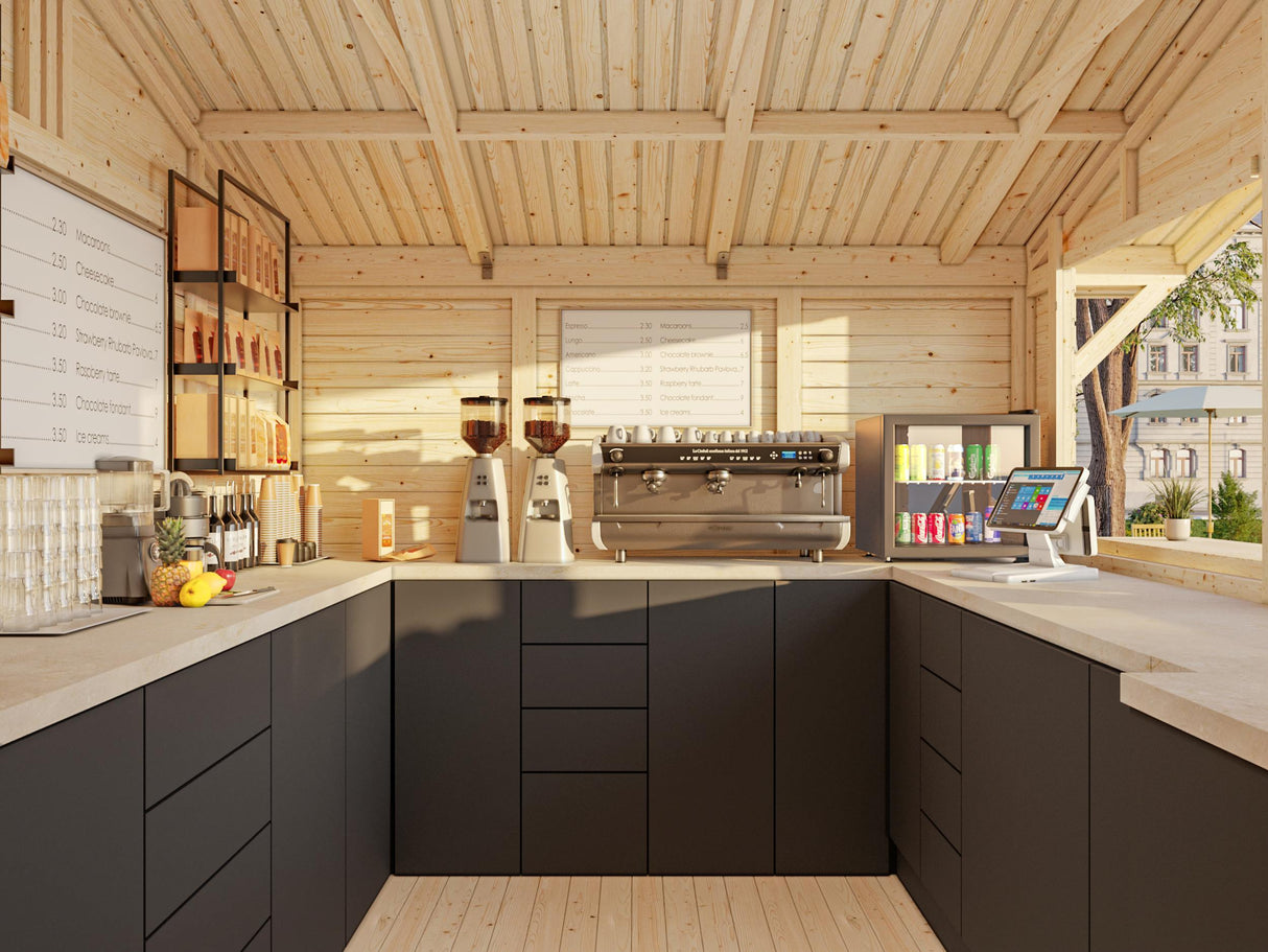 Stella M (3,2x2,6m | 8,2m²) Puutarhabaari, kioski