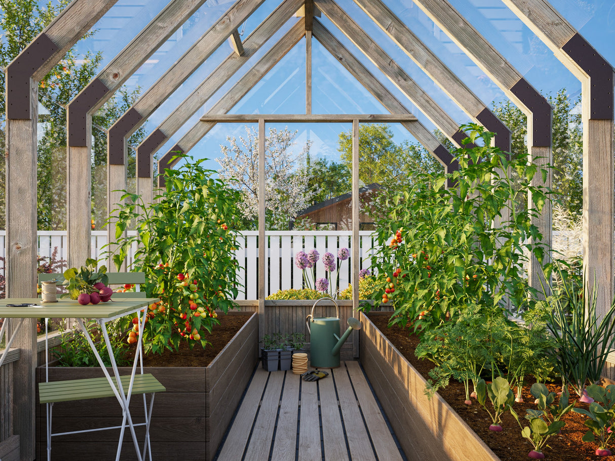 Emilia M (2,4x3,6m | 8,2m² | 18mm) Moderni kasvihuone