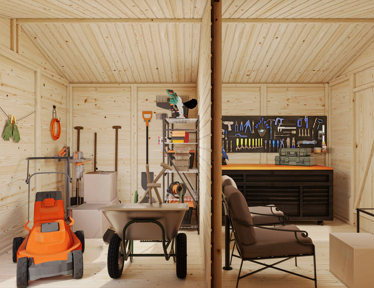 Dan M (2,7x3,7m | 9,9m²) Kaksihuoneinen varasto