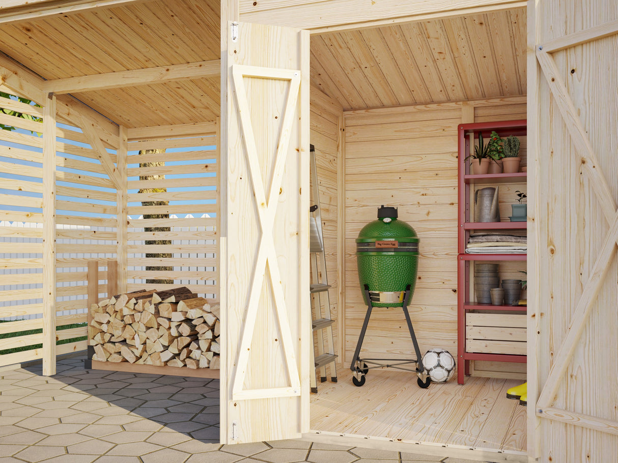 Leif L (3,7x1,7m | 3,0+2,9m²) Käytännöllinen puutarhavaja