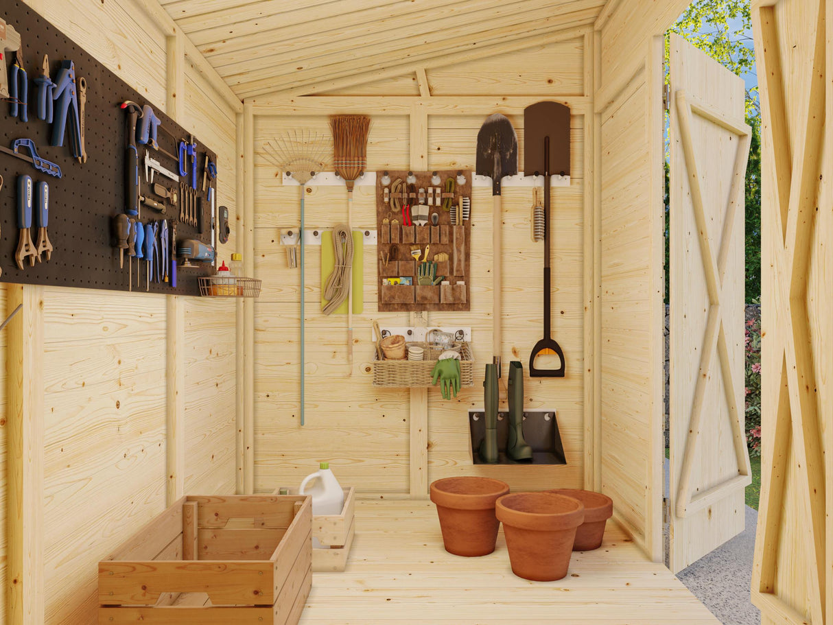 Leif XL (4,6x1,7m | 4,5+2,9m²) Tilava puutarhavaja