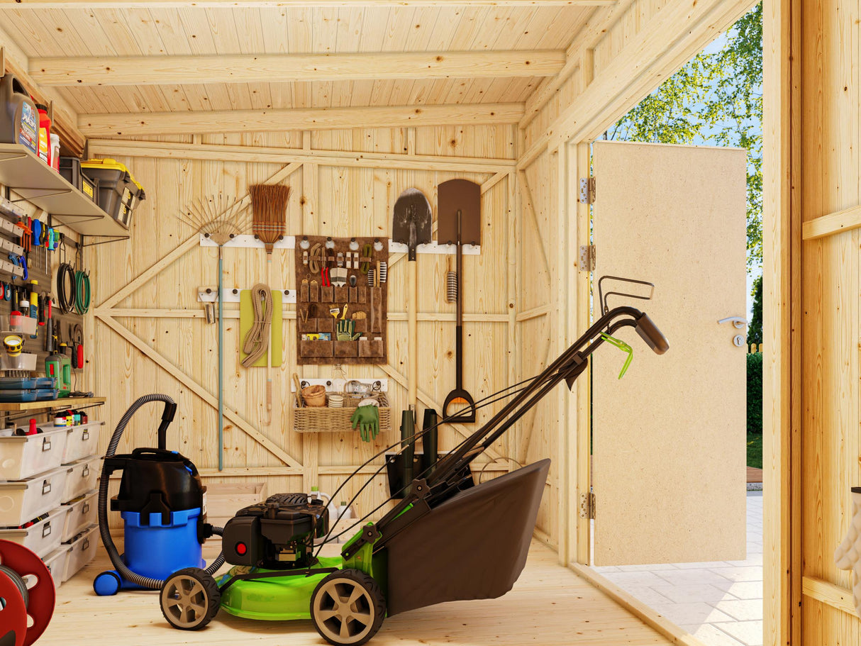 Stig (3,5x2,4m | 8,2m²) Moderni ja turvallinen puutarhavarasto