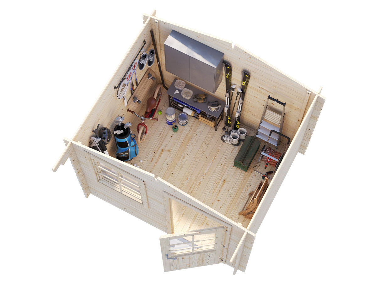 Emma S (2,6x2,2m | 4,6m² | 28mm) Kompakti alppityylinen vierasmaja