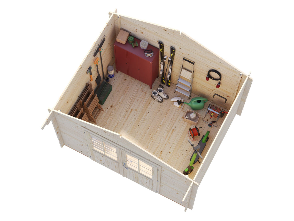 Vivian M (3x2,4m | 6,9m² | 28mm) Kompakti pihamökki