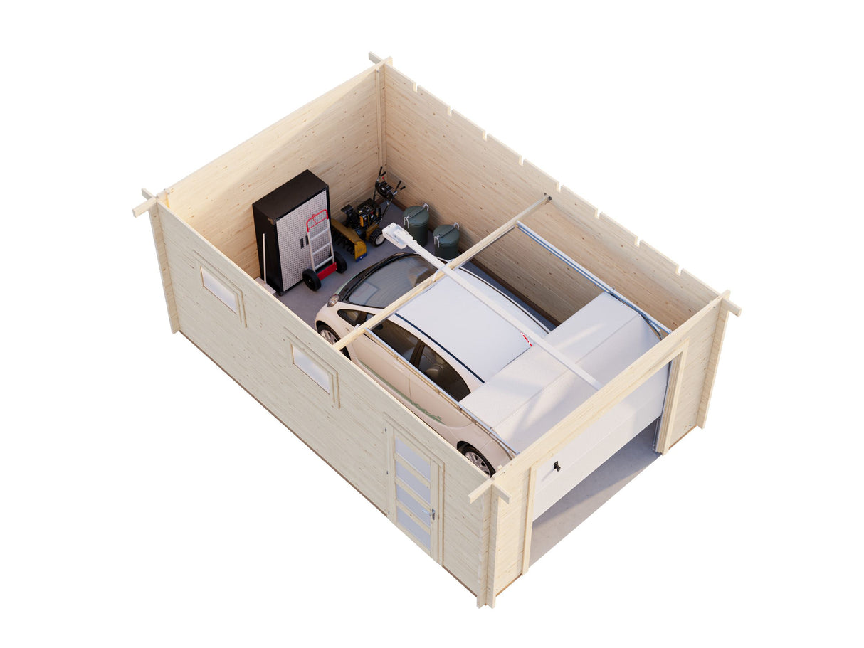 Rasmus (3,6x5,5m | 19,0m² | 44mm) Nosto-ovella