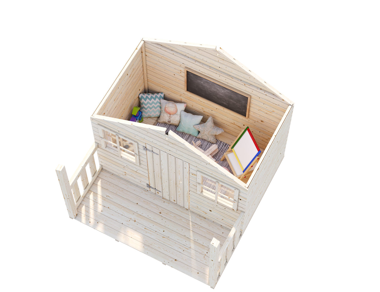 Felix (1,8x1,1m | 1,9m² | 16mm) Leikkimökki