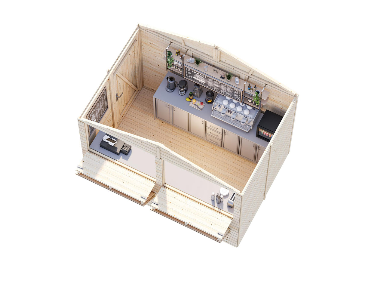 Stella S (2,7x1,9m | 5,0m²) Puutarhabaari, kioski