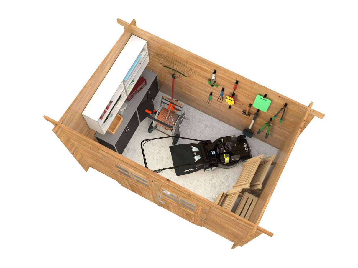 Alice XS (3x2m | 4,7m² | 28mm) pieni painekyllästetty puutarhavaja