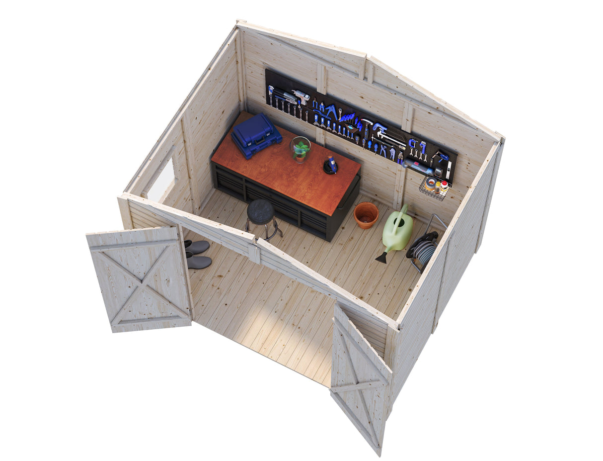 Dan XS (2,4x1,9m | 4,6m²) Pienikokoinen varasto