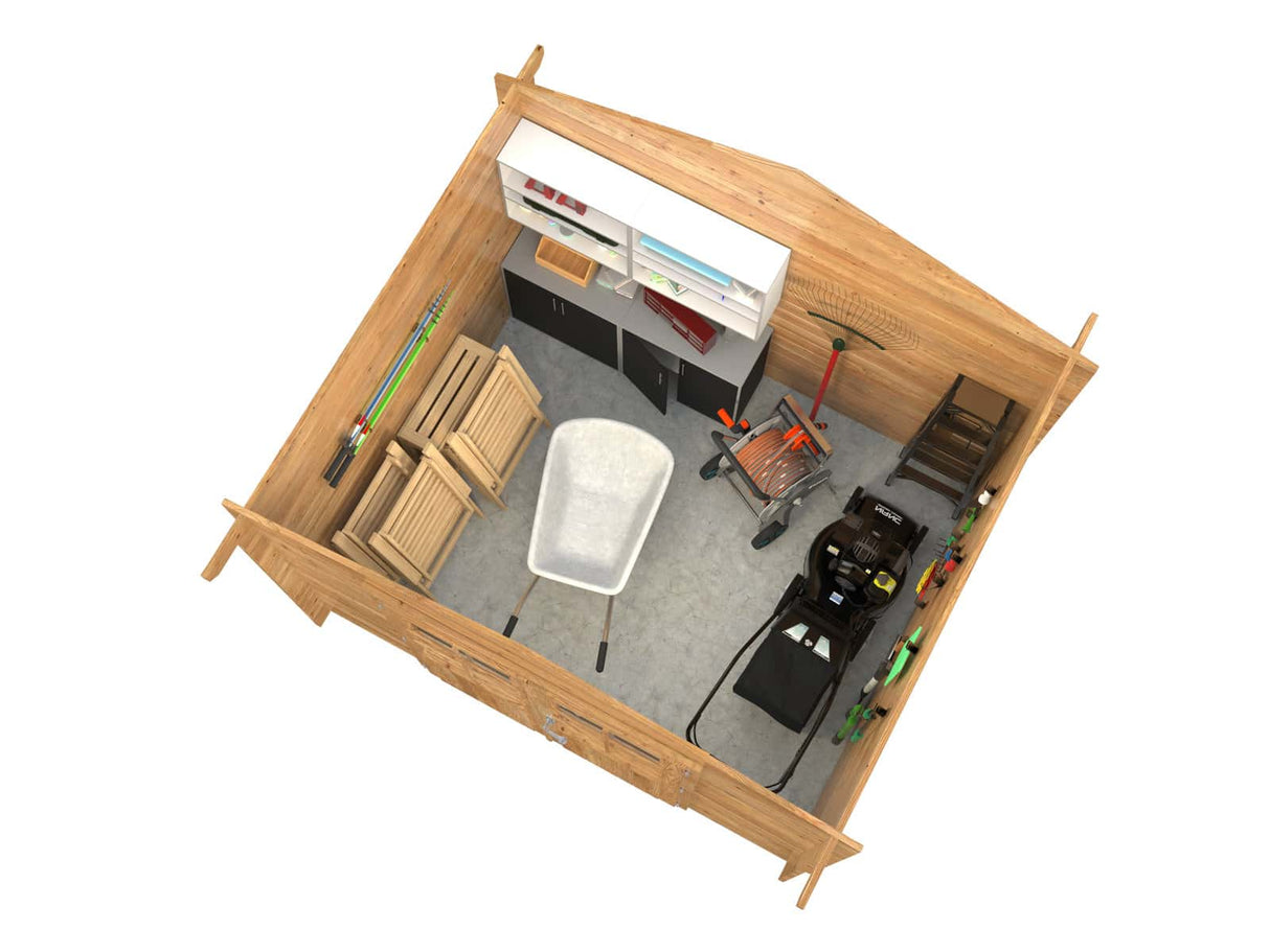 Valentine M (2,8x2,3m | 6,1m² | 28mm) Painekyllästetty pihavaja kaksoisovilla