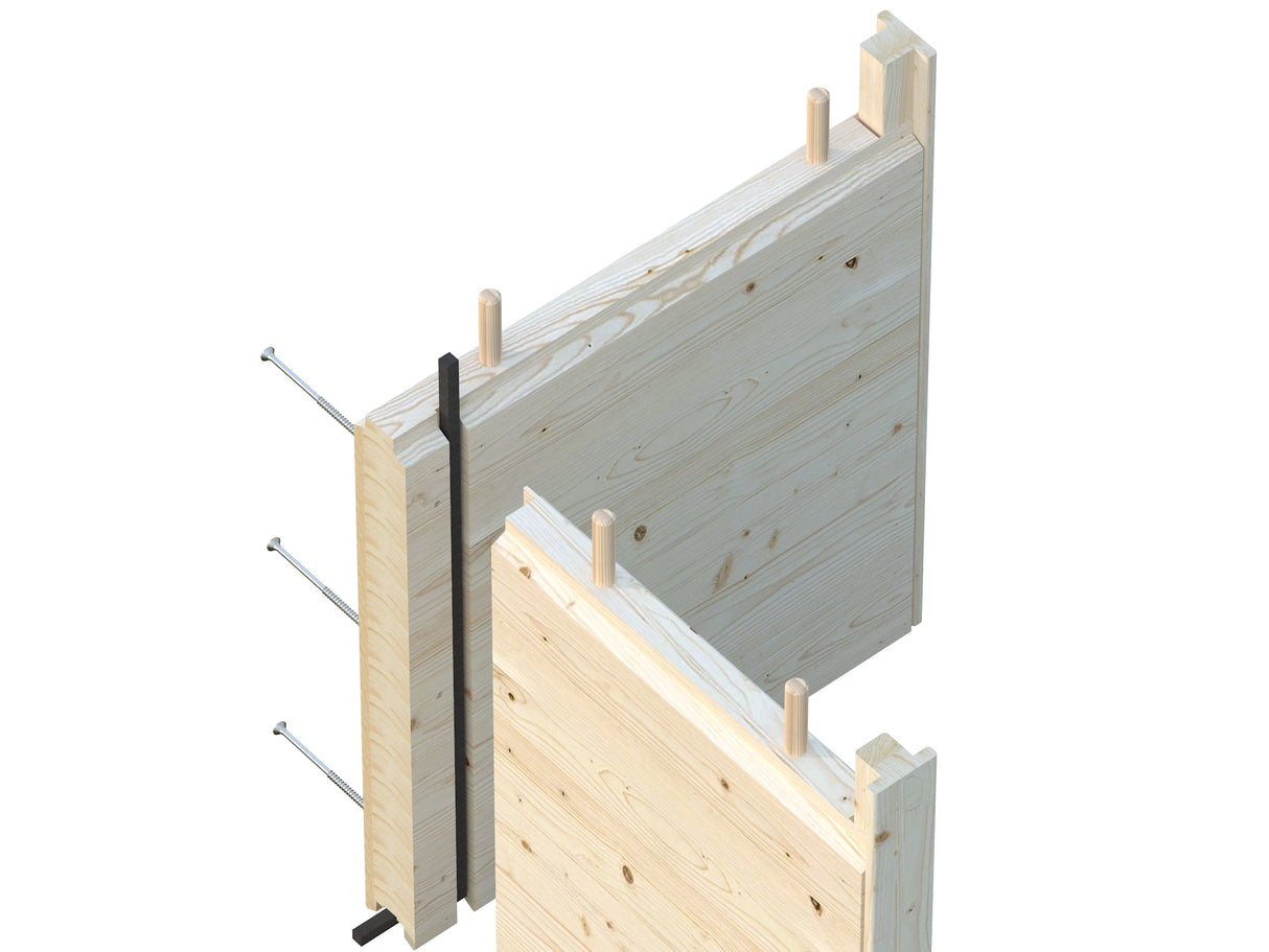 Grace Sauna M (3,9x2,3m | 8,2m² | 56mm) Liimapuusta 2-huoneinen pihasauna