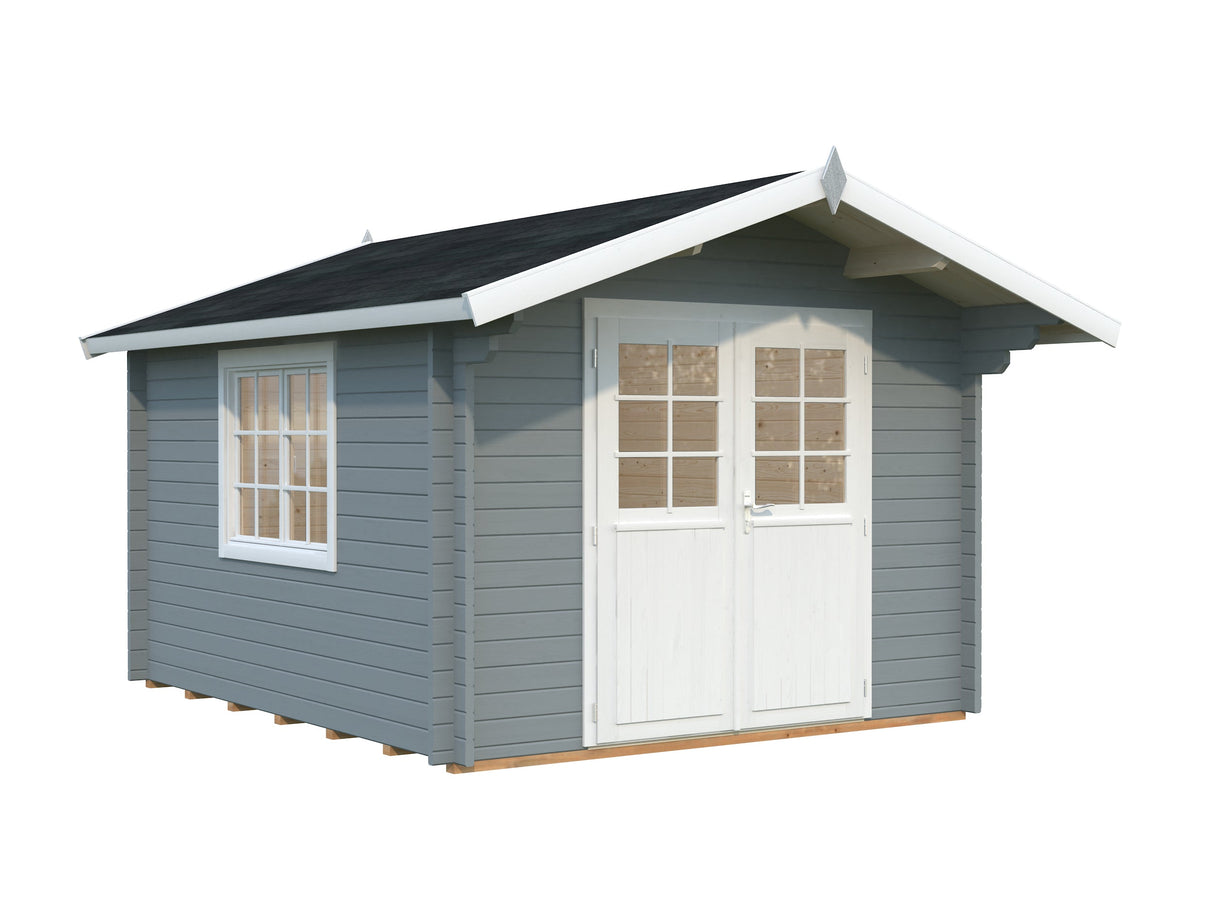 Sally S (3x3,6m | 10,2m² | 44mm) Kompakti perinteinen pihamökki