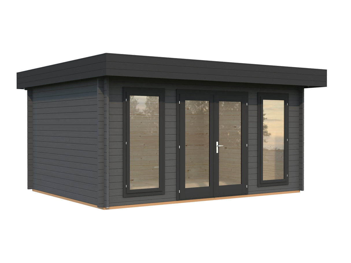 Bret S (4,8x3,6m | 14,8m² | 44mm) moderni kesämökki