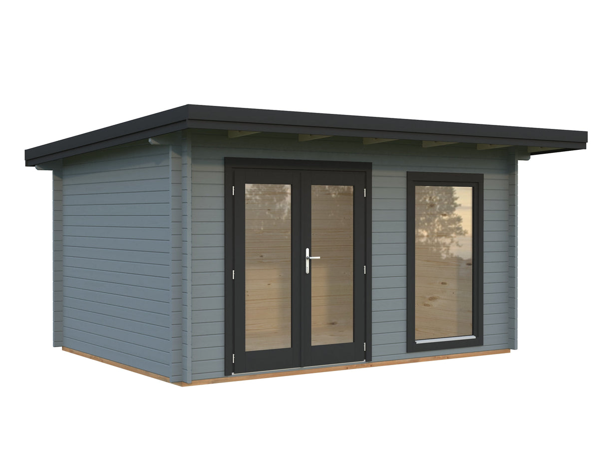 Heidi S (4,1x3m | 11,7m² | 44mm) Moderni kevyt pihamökki
