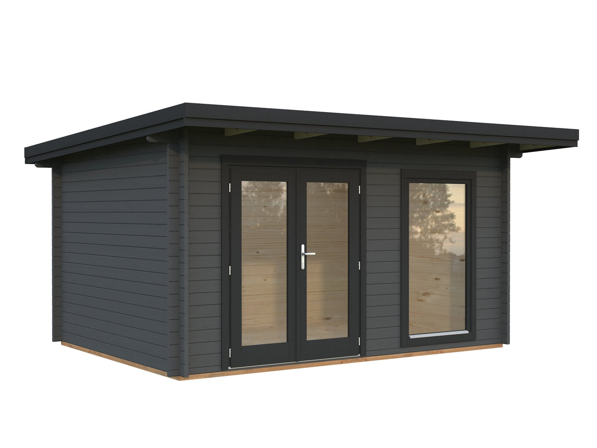 Heidi S (4,1x3m | 11,7m² | 44mm) Moderni kevyt pihamökki